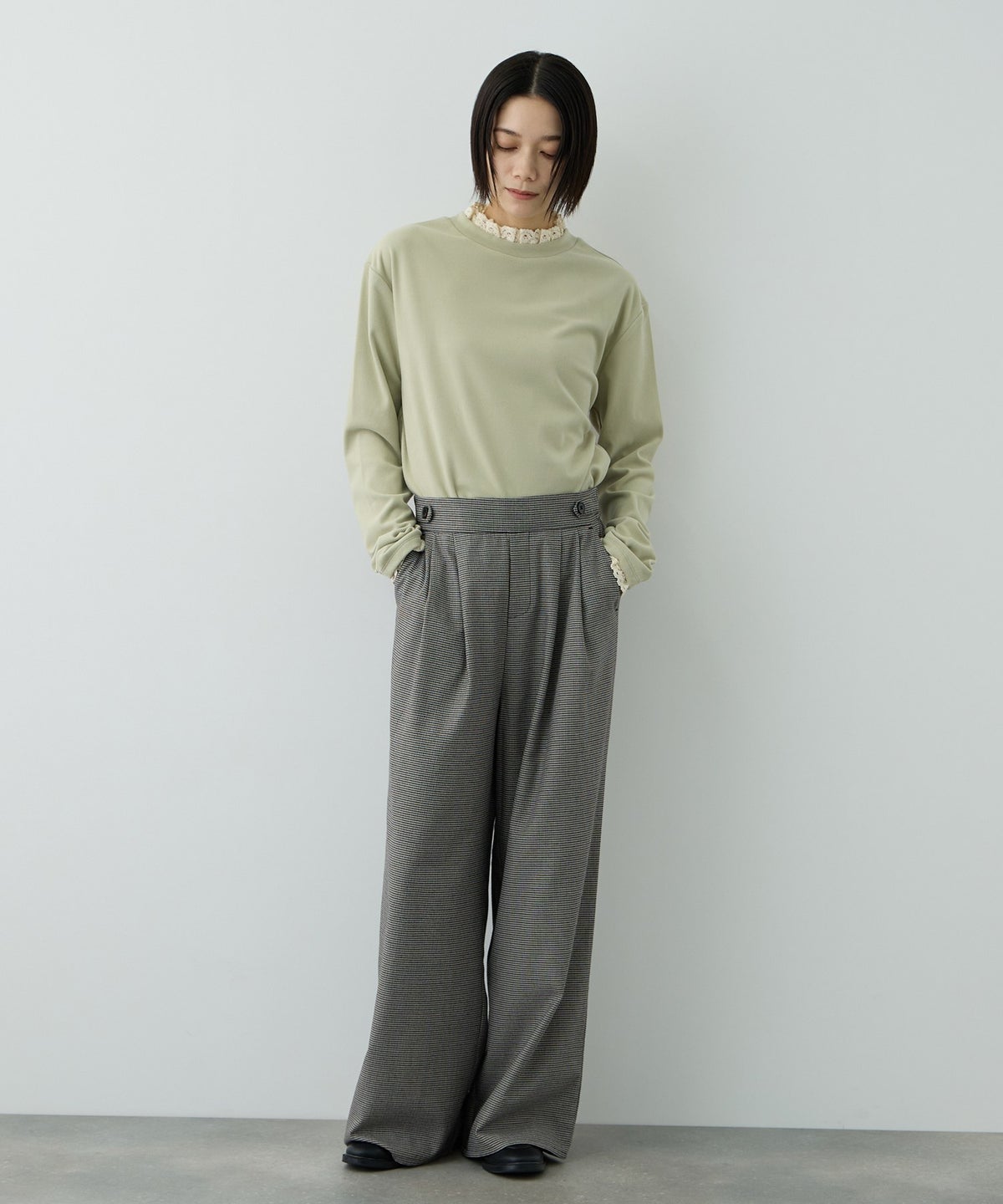 NAVY MAC HEAT レースハイネックプルオーバー レディース メール便 対応商品