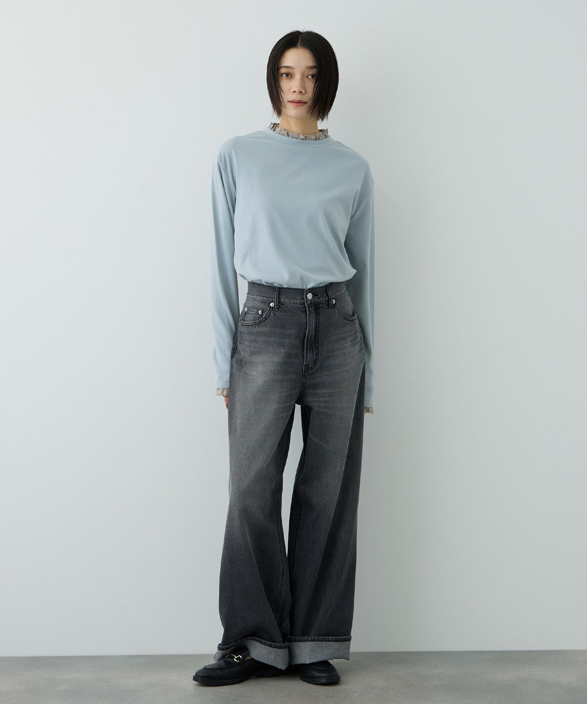 NAVY MAC HEAT レースハイネックプルオーバー レディース メール便 対応商品