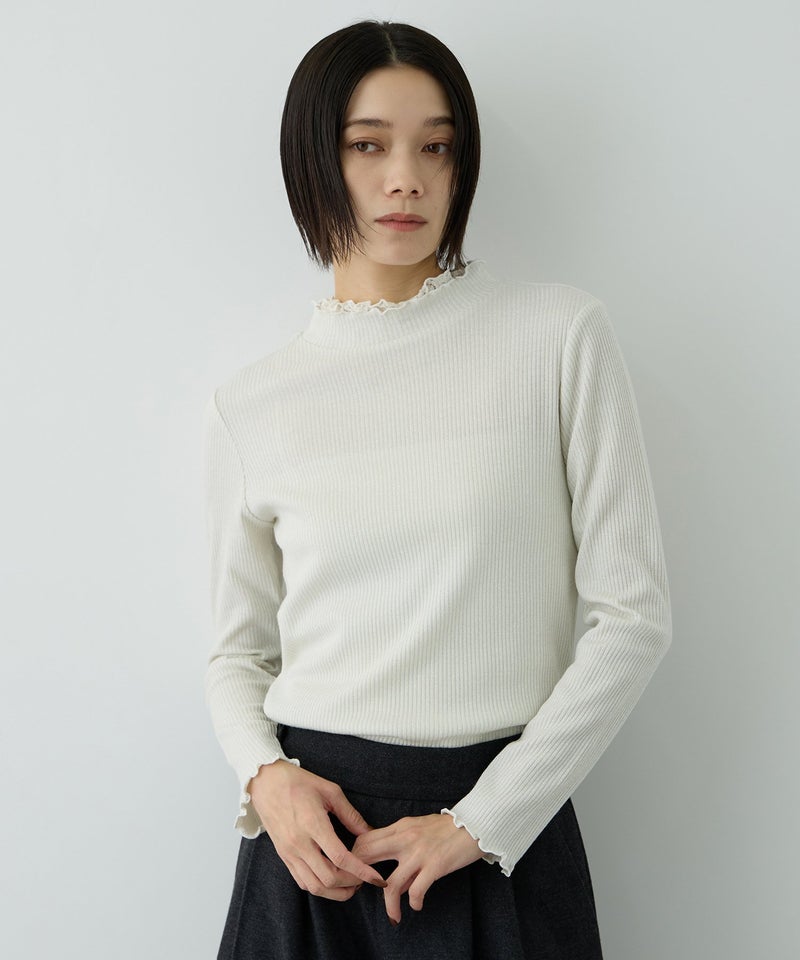 Free Nature 襟レース ラメテレコプルオーバー レディース メール便 対応商品商品画像-3