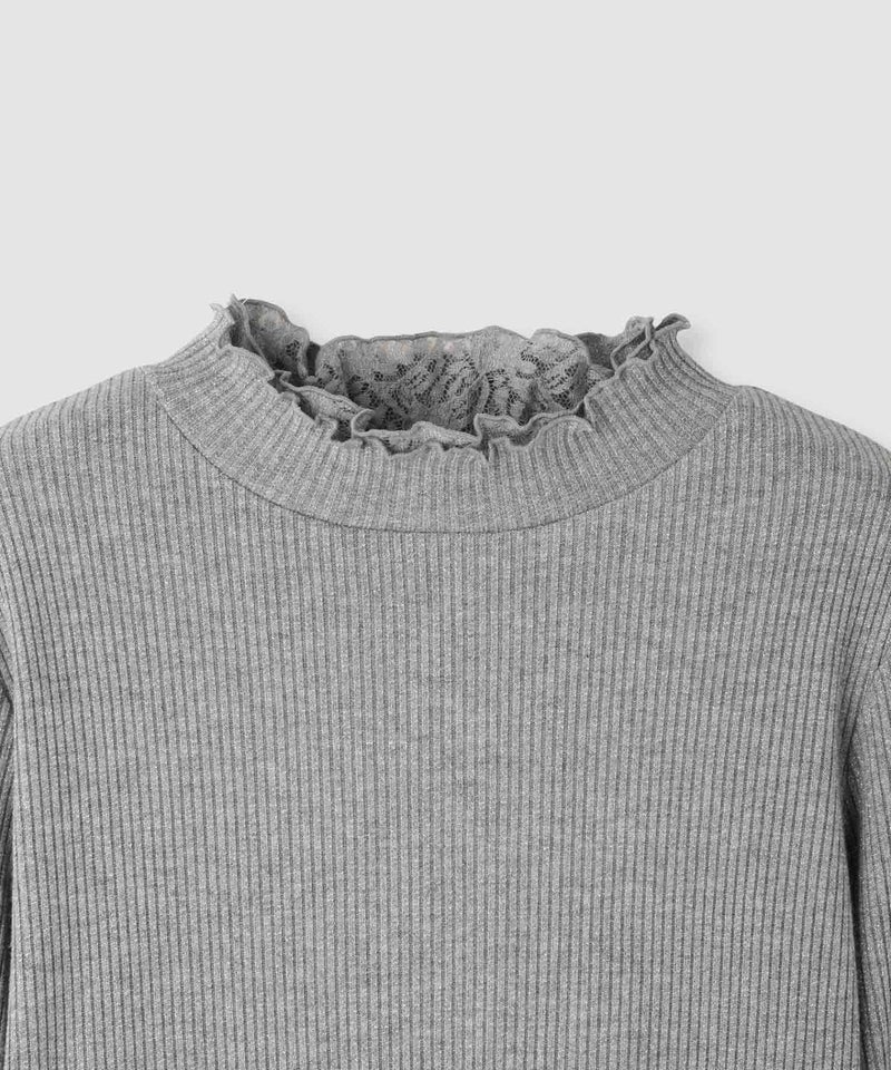 Free Nature 襟レース ラメテレコプルオーバー レディース メール便 対応商品商品画像-31