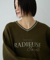 Free Nature  ロゴジャガードVネックニットプルオーバー レディース商品サムネイル-5