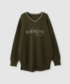 Free Nature ロゴジャガードVネックニットプルオーバー レディース商品サムネイル-28