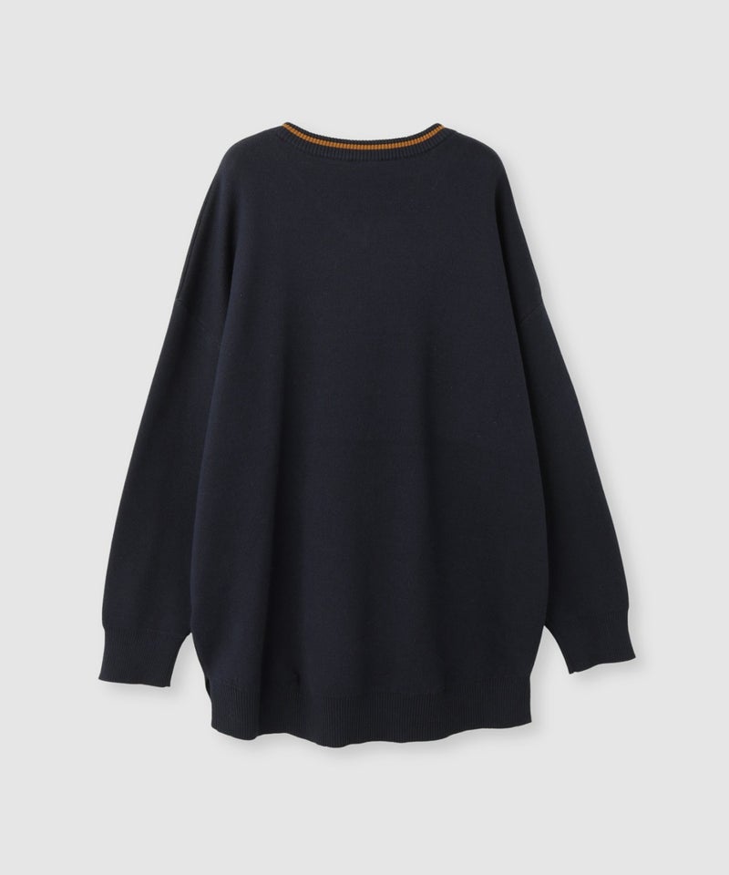 Free Nature ロゴジャガードVネックニットプルオーバー レディース商品画像-31