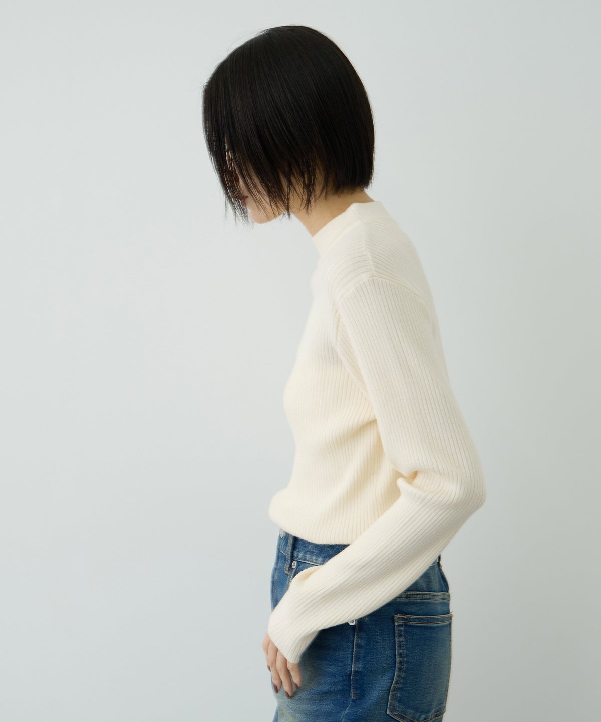 Free Nature リブハイネックプルオーバー レディース