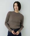 Free Nature ラメリブ袖ボタンハイネックニットプルオーバー レディース商品サムネイル-3