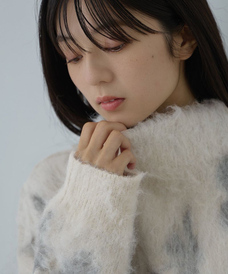 Free Nature 起毛フラワージャガードモックネックニット レディース商品画像-7