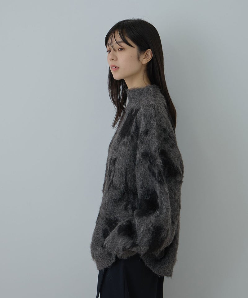 Free Nature  起毛フラワージャガードモックネックニット レディース商品画像-10