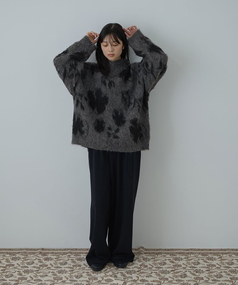 Free Nature 起毛フラワージャガードモックネックニット レディース商品画像-11