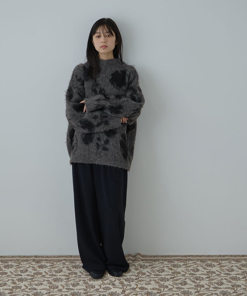 Free Nature 起毛フラワージャガードモックネックニット レディース商品画像-13