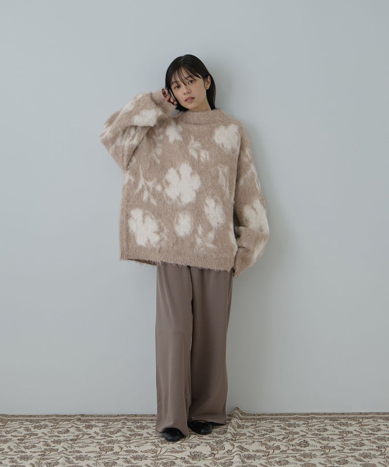 Free Nature 起毛フラワージャガードモックネックニット レディース商品画像-15