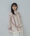 Free Nature 起毛ウェーブラインジャガードモックネックニット レディース商品サムネイル-3