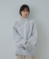 Free Nature 起毛ウェーブラインジャガードモックネックニット レディース商品サムネイル-4