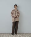Free Nature 起毛ウェーブラインジャガードモックネックニット レディース商品サムネイル-16