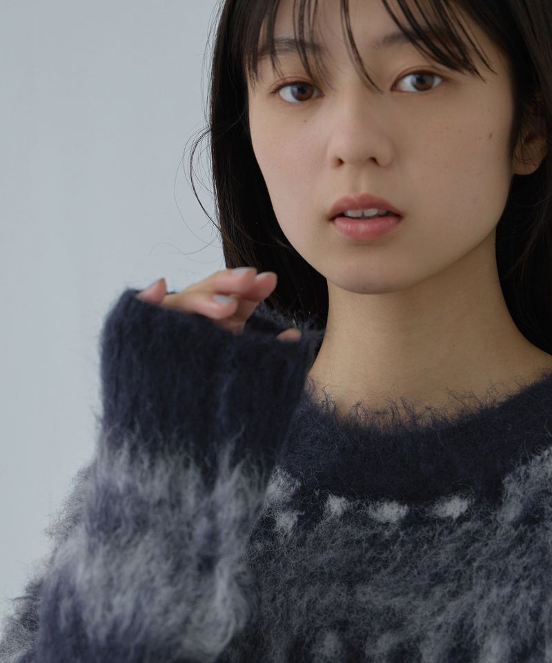 Free Nature 起毛ノルディックジャガードニット レディース商品画像-7