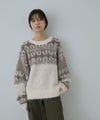 Free Nature 起毛ノルディックジャガードニット レディース商品サムネイル-10