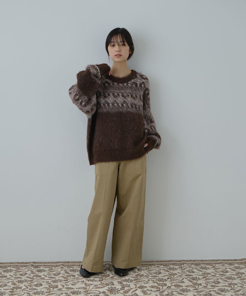 Free Nature 起毛ノルディックジャガードニット レディース商品画像-14
