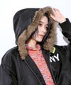 【先行予約10%OFFクーポン対象｜10/23より順次発送】Little New York ふんわりファー付きフードブルゾン レディース商品サムネイル-7