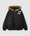 【先行予約10%OFFクーポン対象｜10/23より順次発送】Little New York ふんわりファー付きフードブルゾン レディース商品サムネイル-12