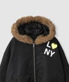 【先行予約10%OFFクーポン対象|10/23より順次発送】Little New York ふんわりファー付きフードブルゾン レディース商品サムネイル-17