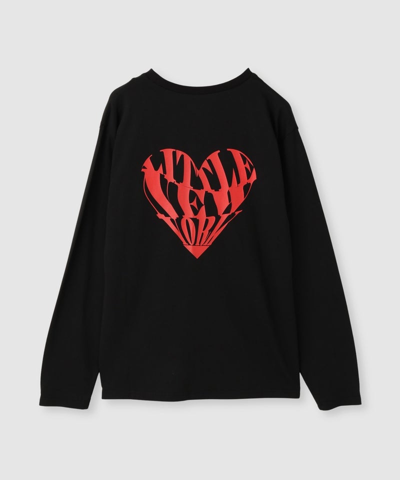 【先行予約10%OFFクーポン対象|10/23より順次発送】Little New York ハートロゴ バックプリント長袖Tシャツ レディース メール便 対応商品商品画像-2