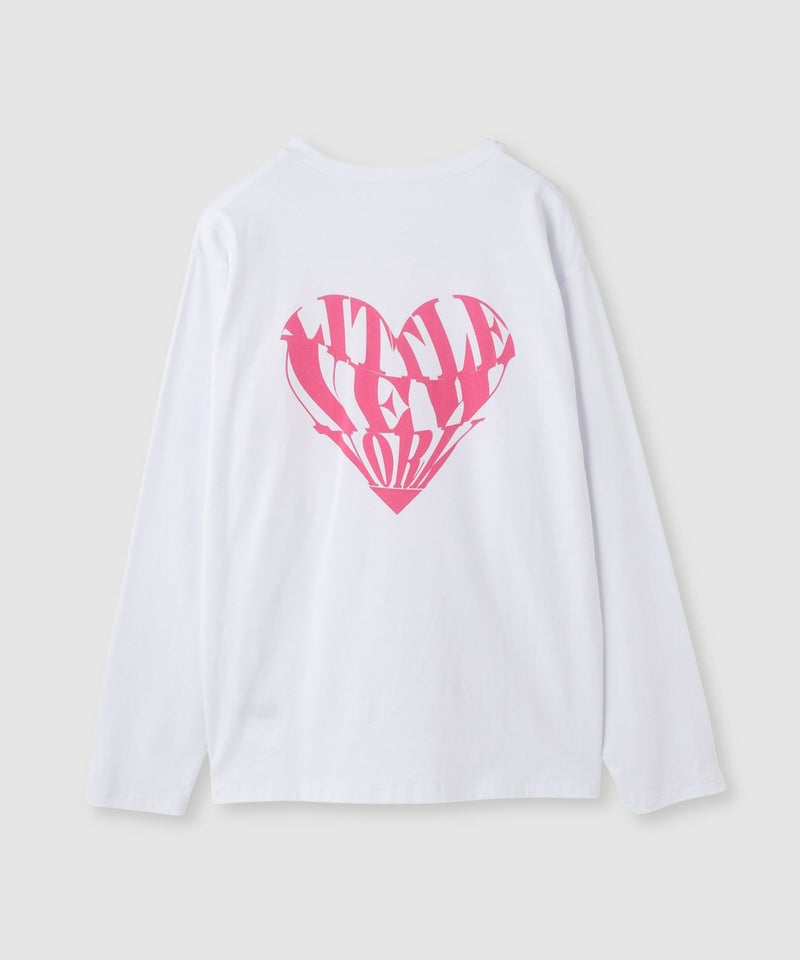【先行予約10%OFFクーポン対象｜10/23より順次発送】Little New York ハートロゴ バックプリント長袖Tシャツ レディース メール便 対応商品商品画像-10