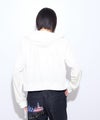 【先行予約10%OFFクーポン対象|10/23より順次発送】Little New York クロップド丈ベロアジップフーディー ロゴ刺しゅう レディース商品サムネイル-17