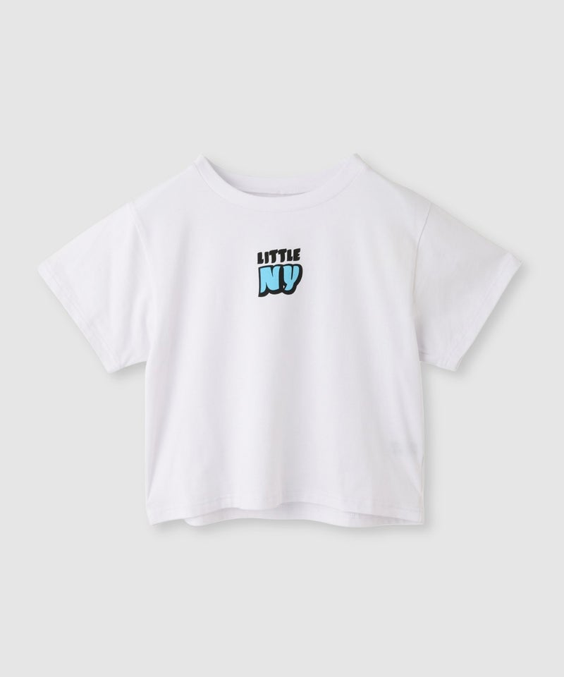 【先行予約10%OFFクーポン対象｜10/23より順次発送】Little New York フロントロゴ クロップドTシャツ レディース メール便 対応商品商品画像-10