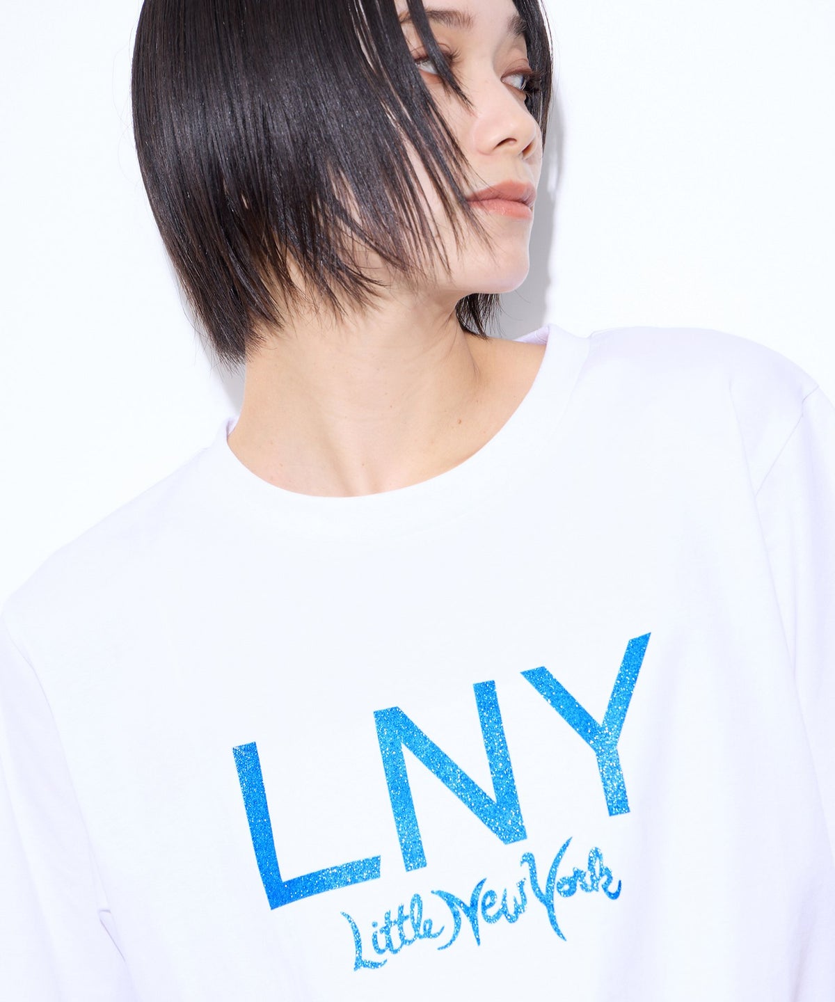 Little New York グリッターロゴプリントTシャツ レディース メール便 対応商品