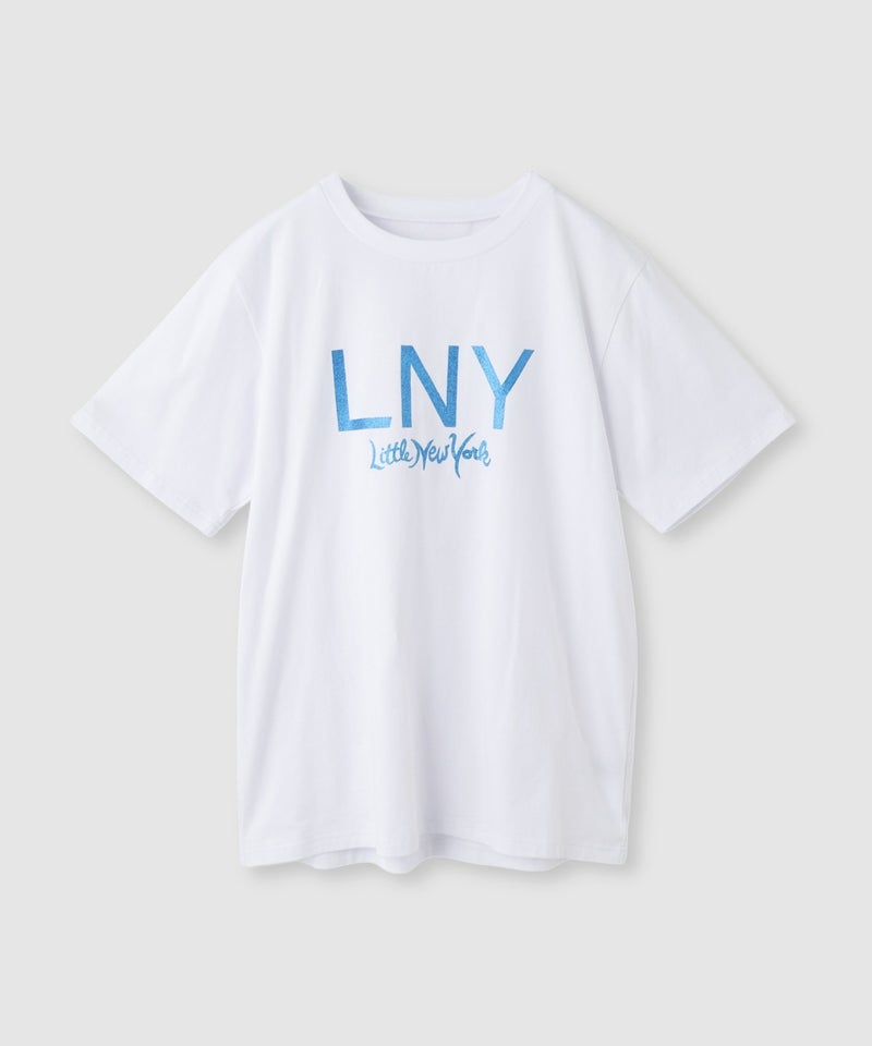 【先行予約10%OFFクーポン対象|10/23より順次発送】Little New York グリッターロゴプリントTシャツ レディース メール便 対応商品商品画像-10