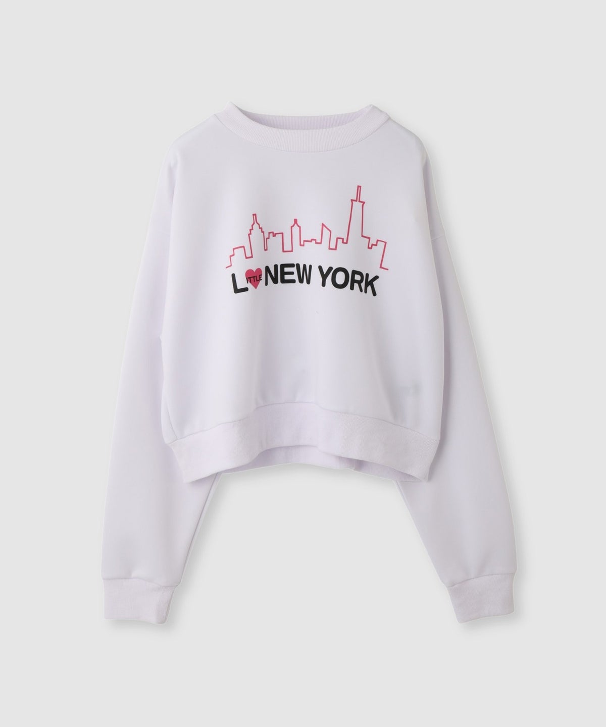 Little New York ショート丈ロゴトレーナー レディース