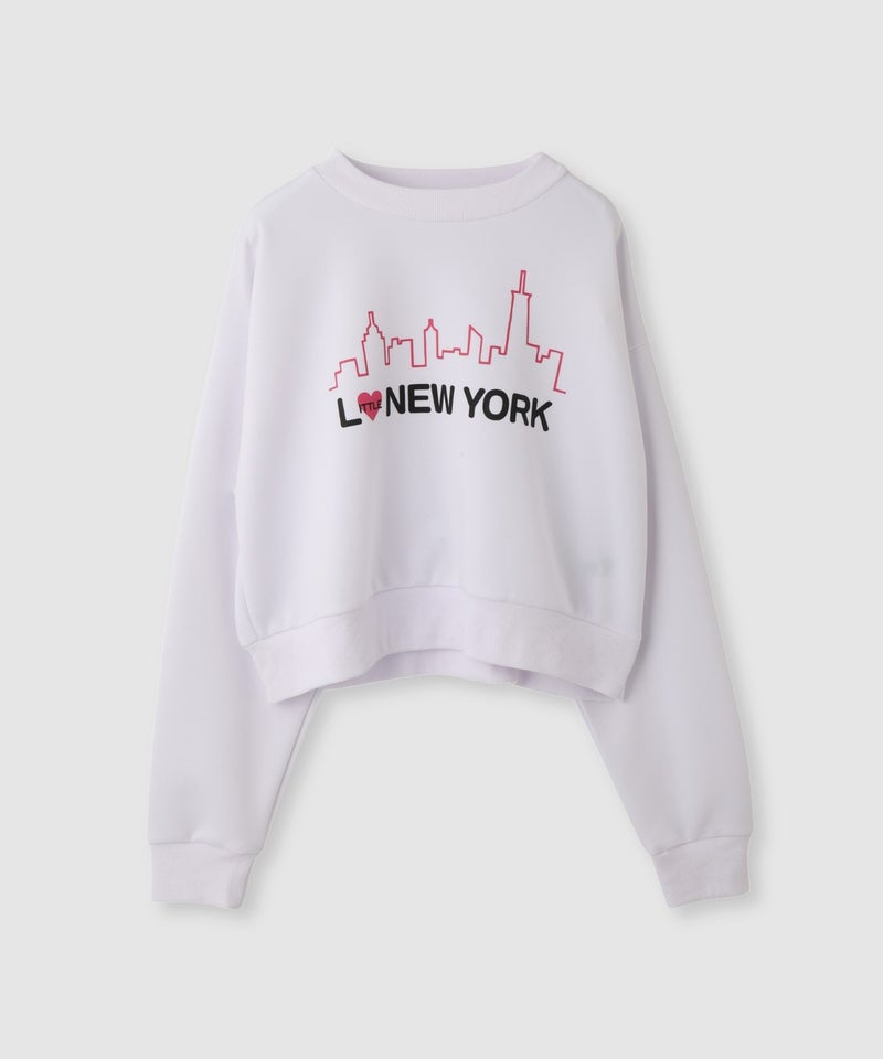 【先行予約10%OFFクーポン対象｜10/23より順次発送】Little New York ショート丈ロゴトレーナー レディース商品画像-2