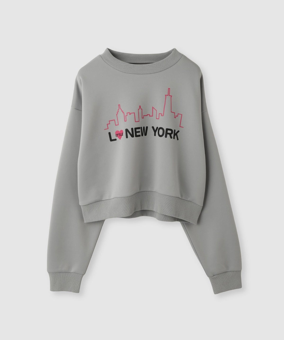 Little New York ショート丈ロゴトレーナー レディース