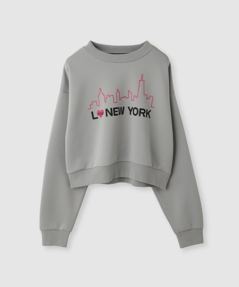 【先行予約10%OFFクーポン対象｜10/23より順次発送】Little New York ショート丈ロゴトレーナー レディース商品画像-3