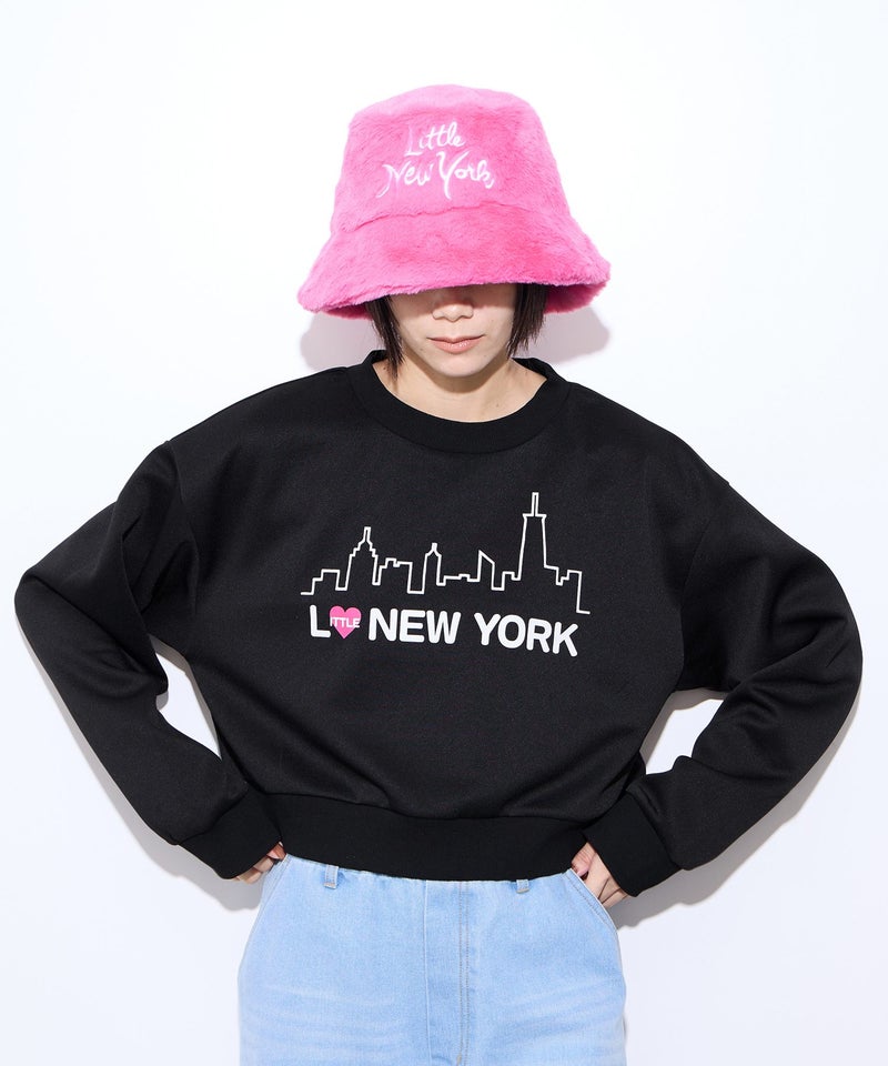 【先行予約10%OFFクーポン対象|10/23より順次発送】Little New York ショート丈ロゴトレーナー レディース商品画像-5