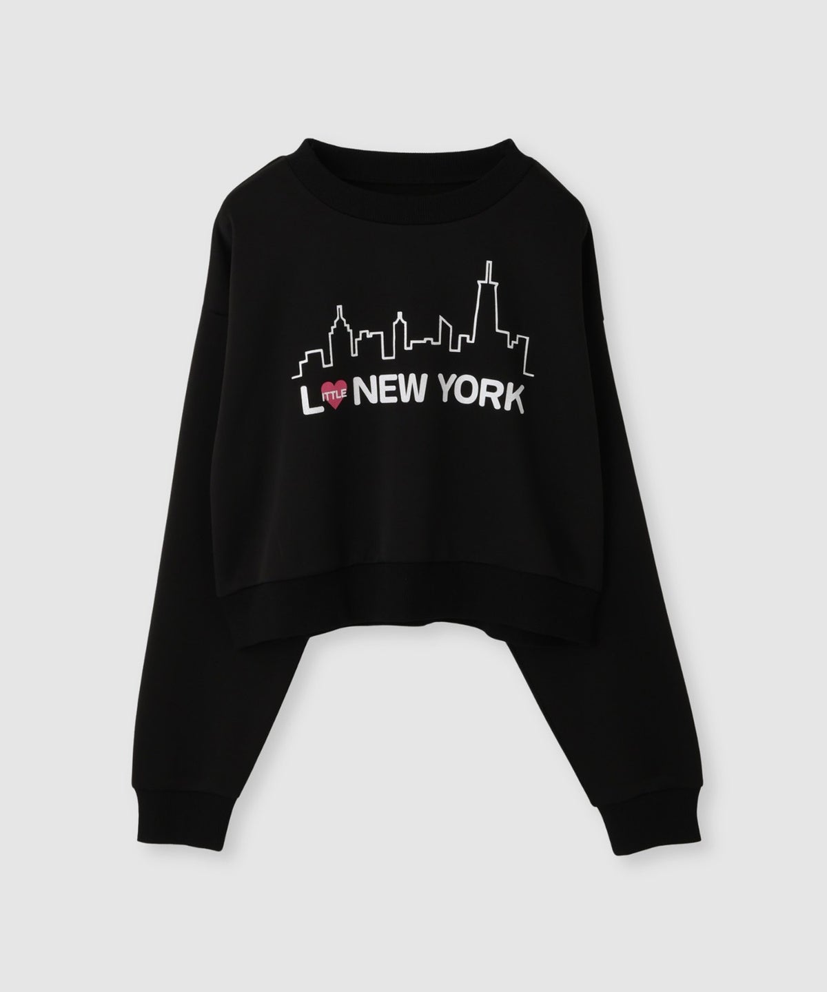Little New York ショート丈ロゴトレーナー レディース