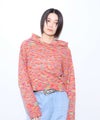 Little New York  ニュアンスカラー刺しゅうニットパーカー レディース商品サムネイル-3