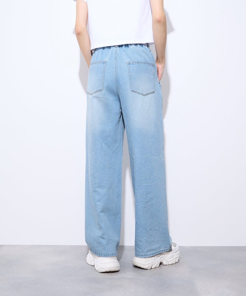【先行予約10%OFFクーポン対象｜10/23より順次発送】Little New York ラメロゴワイドパンツ レディース商品画像-4