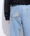 【先行予約10%OFFクーポン対象|10/23より順次発送】Little New York バックプリントデニムワイドパンツ レディース商品サムネイル-2