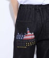 【先行予約10%OFFクーポン対象|10/23より順次発送】Little New York バックプリントデニムワイドパンツ レディース商品サムネイル-6