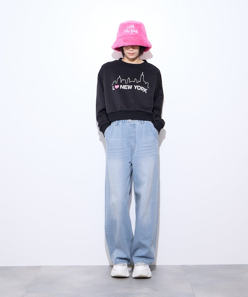 【先行予約10%OFFクーポン対象｜10/23より順次発送】Little New York バックプリントデニムワイドパンツ レディース商品画像-14