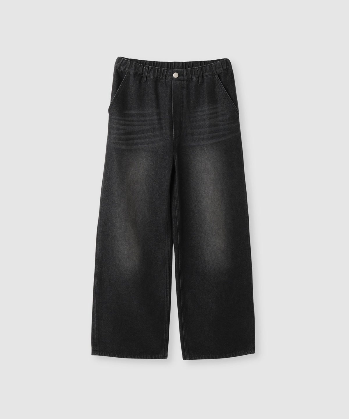 Little New York バックプリントデニムワイドパンツ レディース