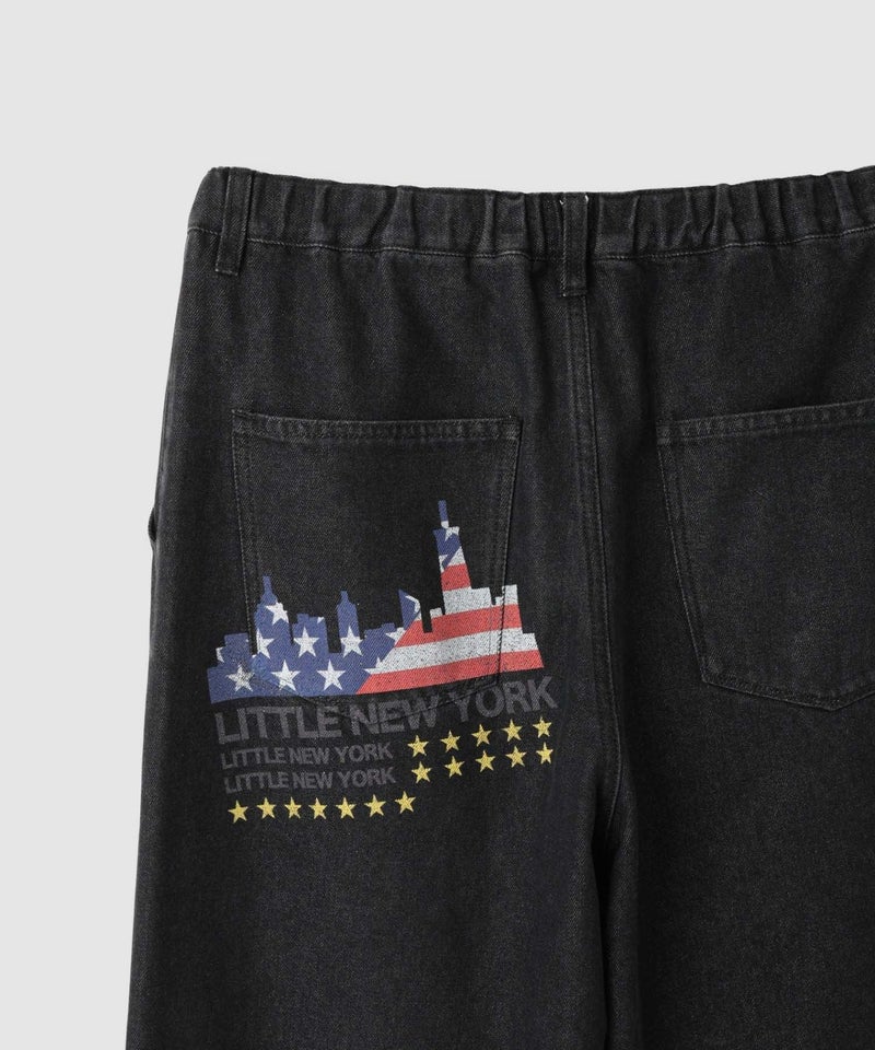【先行予約10%OFFクーポン対象｜10/23より順次発送】Little New York バックプリントデニムワイドパンツ レディース商品画像-22