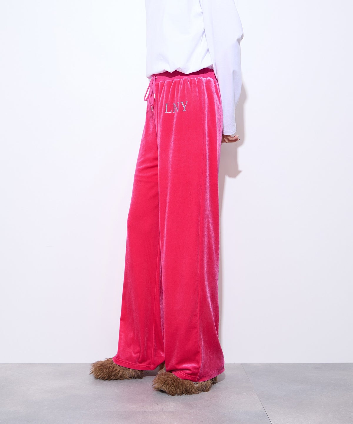 Little New York ベロアパンツ レディース