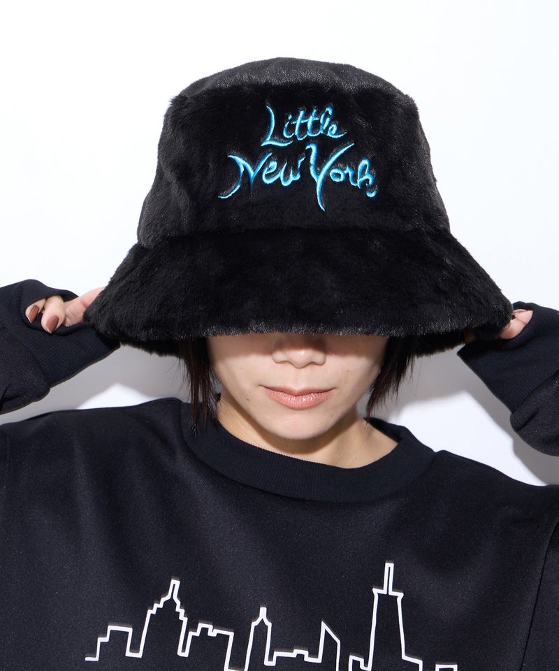 【先行予約10%OFFクーポン対象|10/23より順次発送】Little New York ロゴ刺しゅうバケットハット レディース商品画像-4