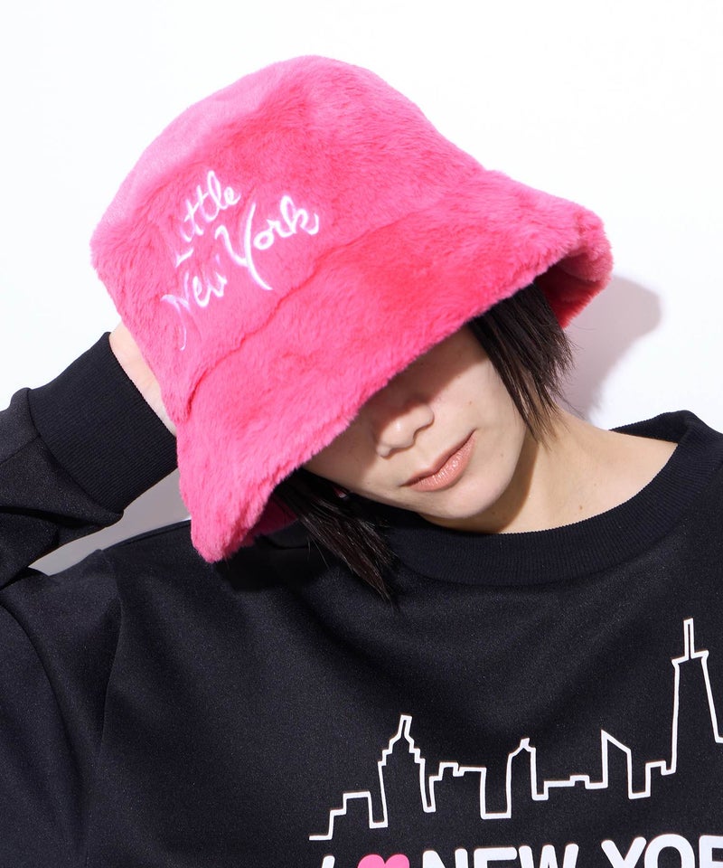 【先行予約10%OFFクーポン対象|10/23より順次発送】Little New York ロゴ刺しゅうバケットハット レディース商品画像-9