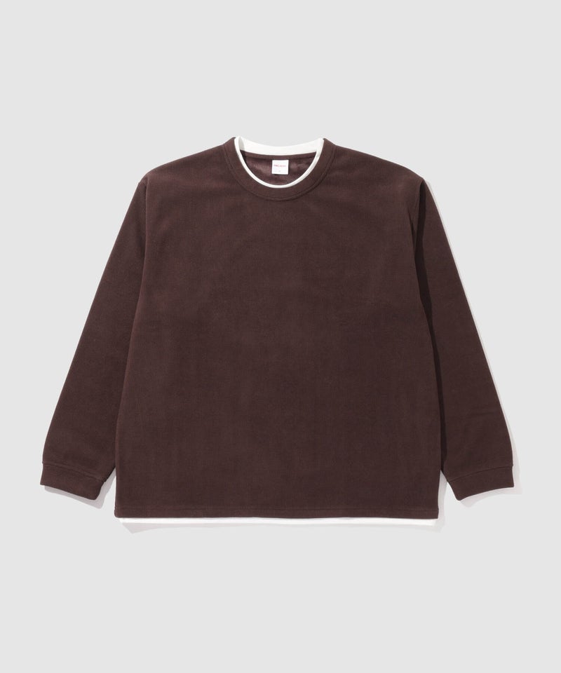 NAVY MAC HEAT トロリ サーマル 裏ボアクルーネックカットソー メンズ商品画像-1