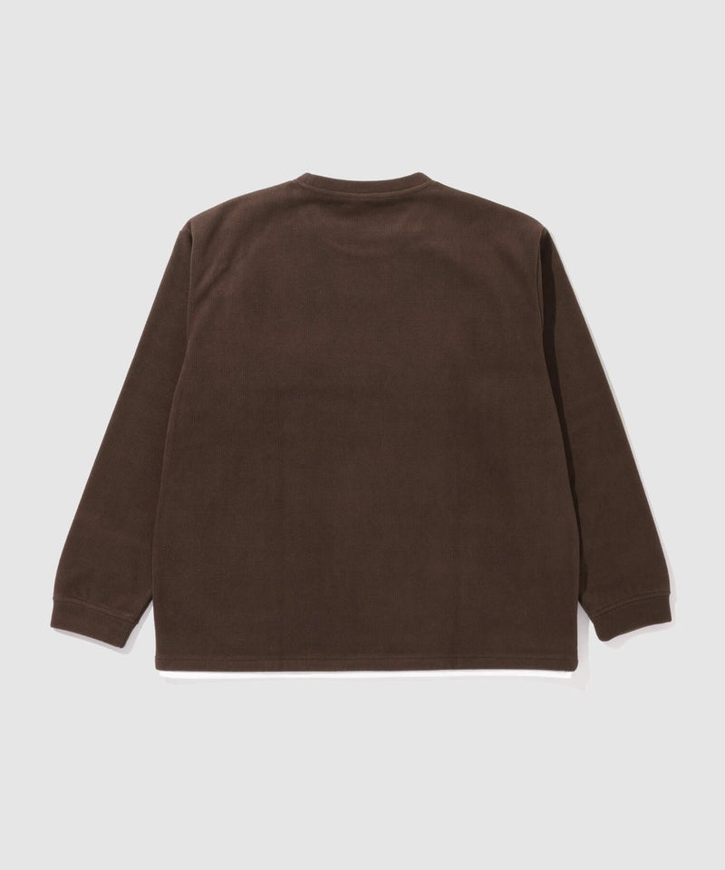 NAVY MAC HEAT トロリ サーマル 裏ボアクルーネックカットソー メンズ商品画像-5