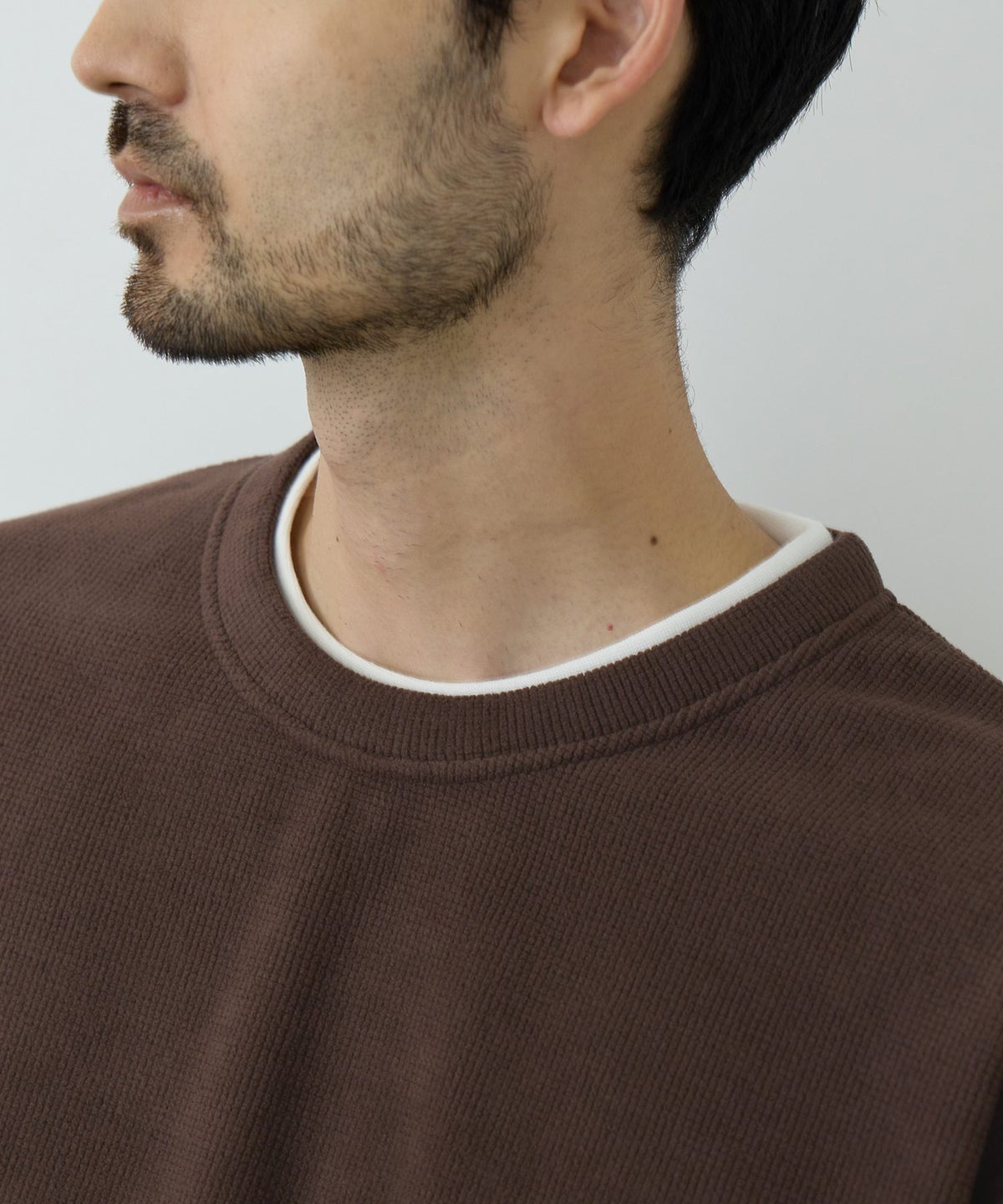 NAVY MAC HEAT トロリ サーマル 裏ボアクルーネックカットソー メンズ