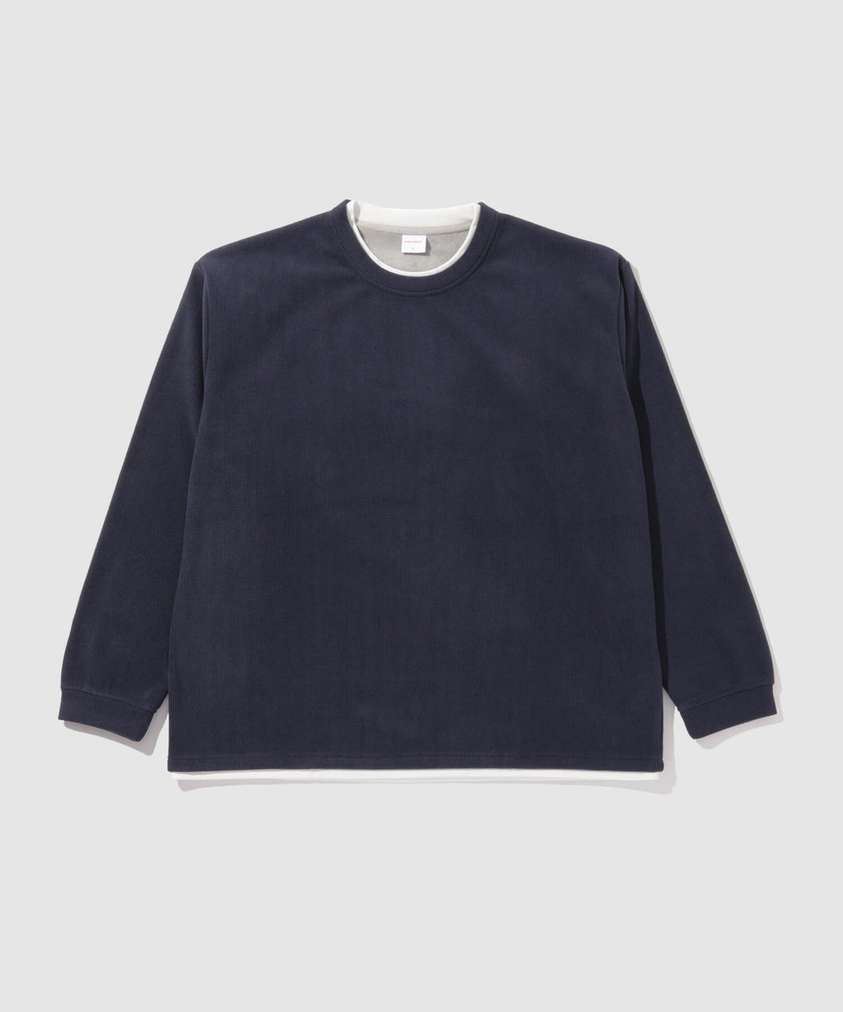 NAVY MAC HEAT トロリ サーマル 裏ボアクルーネックカットソー メンズ