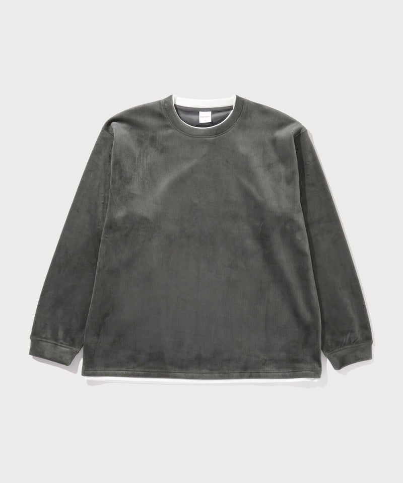 NAVY  MAC HEAT トロリ カットコール 裏ボアクルーネックカットソー メンズ商品画像-1
